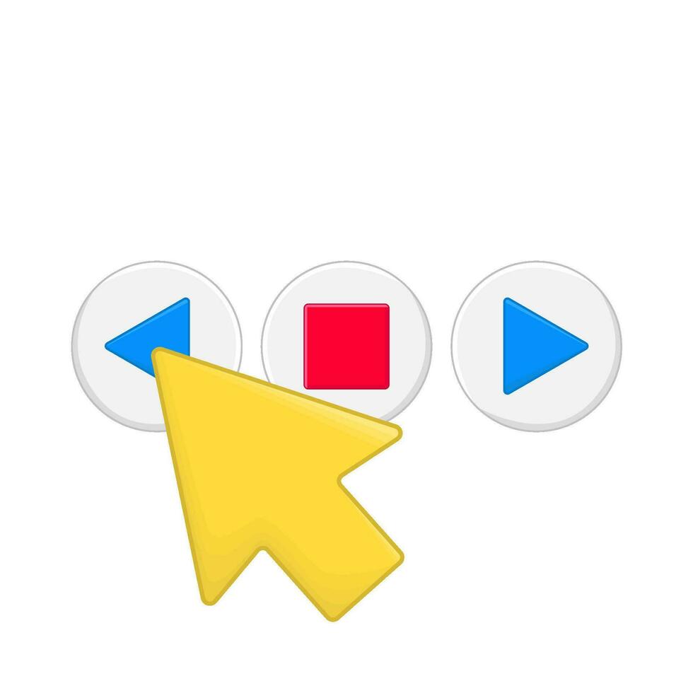 cursor click playlist illustration vector