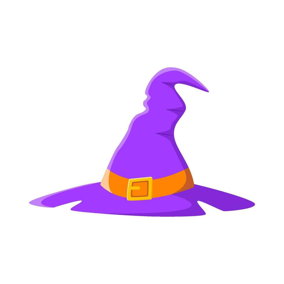 spooky hat witch illustration vector