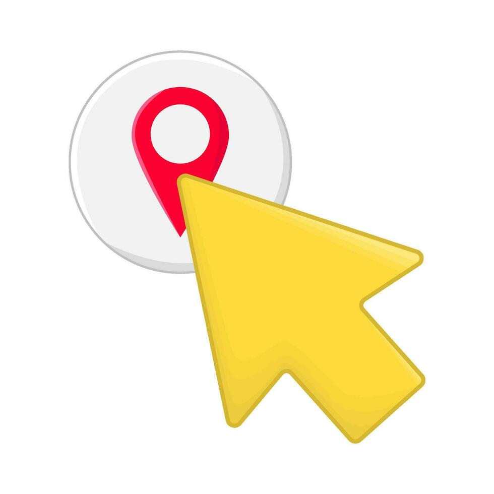cursor click location illustration vector