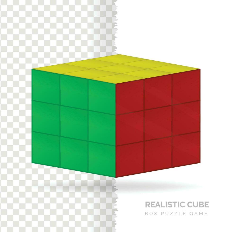Cube puzzle box game, mathematical problem game vector