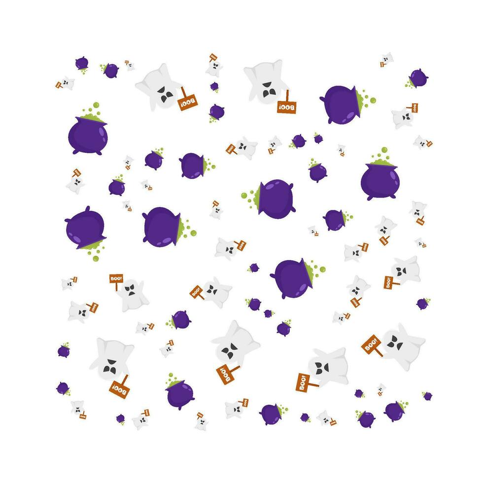 spooky halloween pattern illustration vector