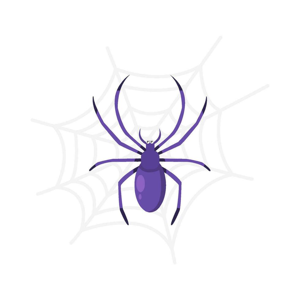 araña en araña web ilustración vector