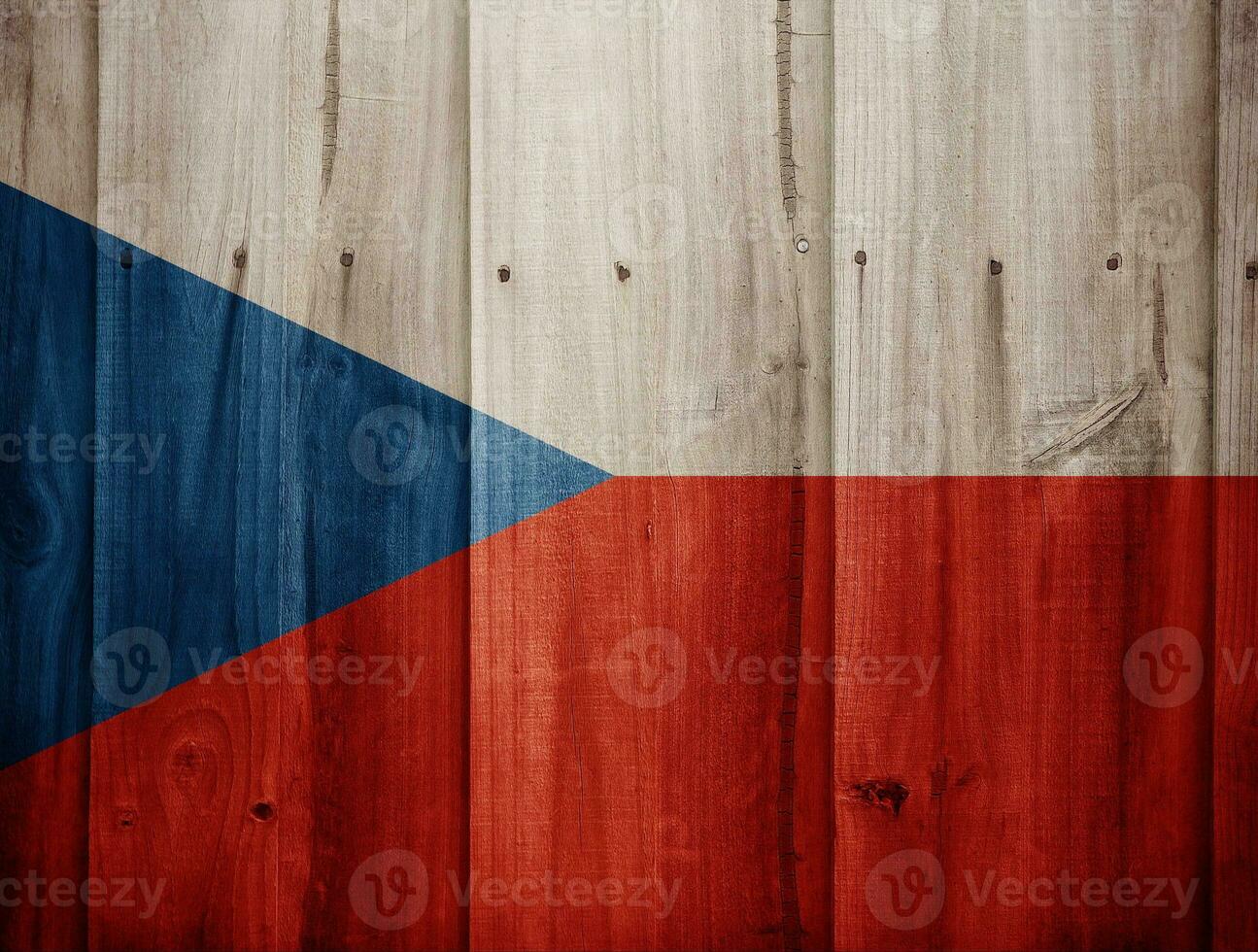 wooden texture with flag photo