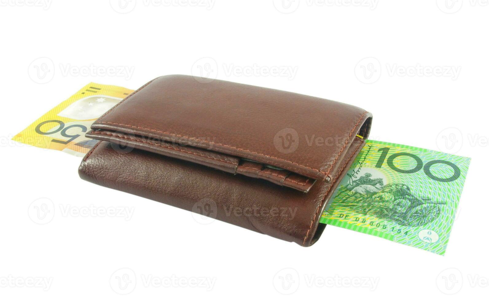 billetera con dinero foto