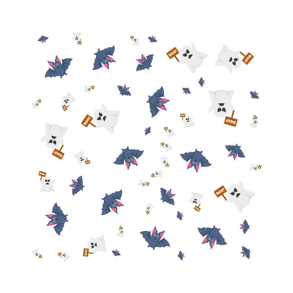 spooky halloween pattern illustration vector