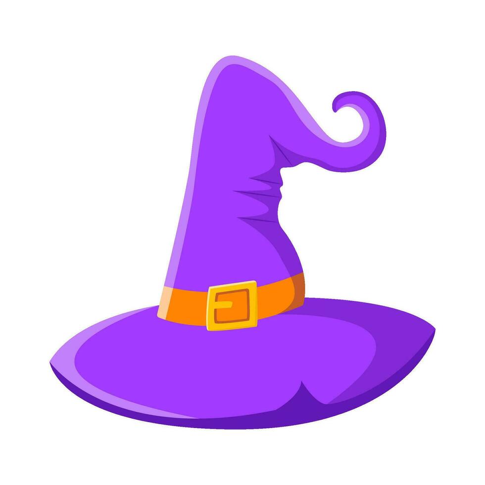 spooky hat witch illustration vector