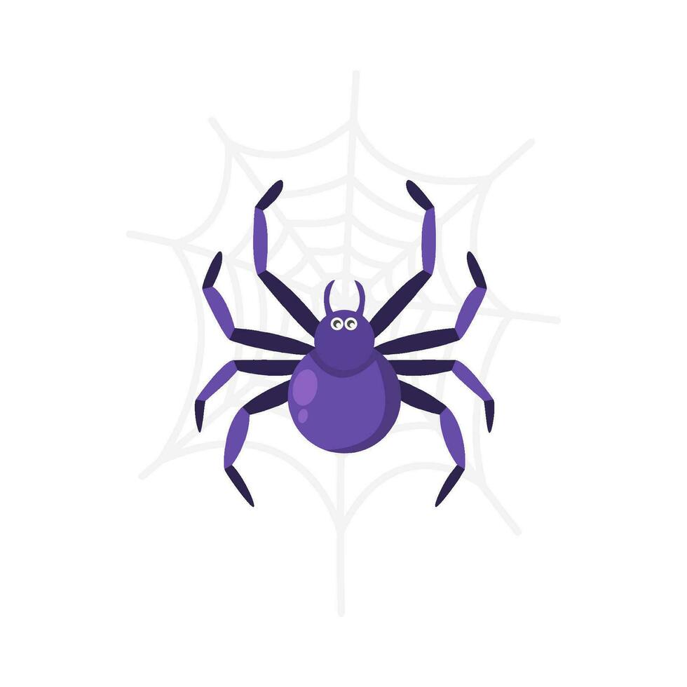 araña en araña web ilustración vector