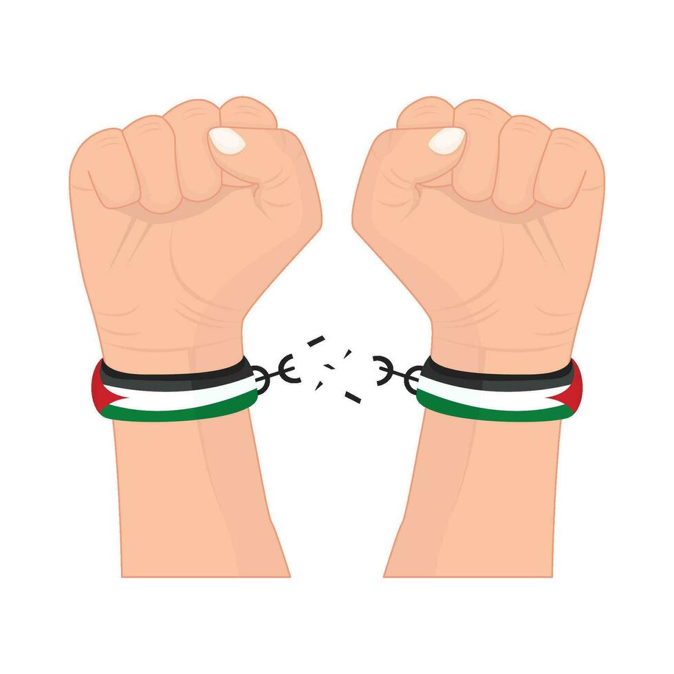 cinta Palestina en mano ilustración vector