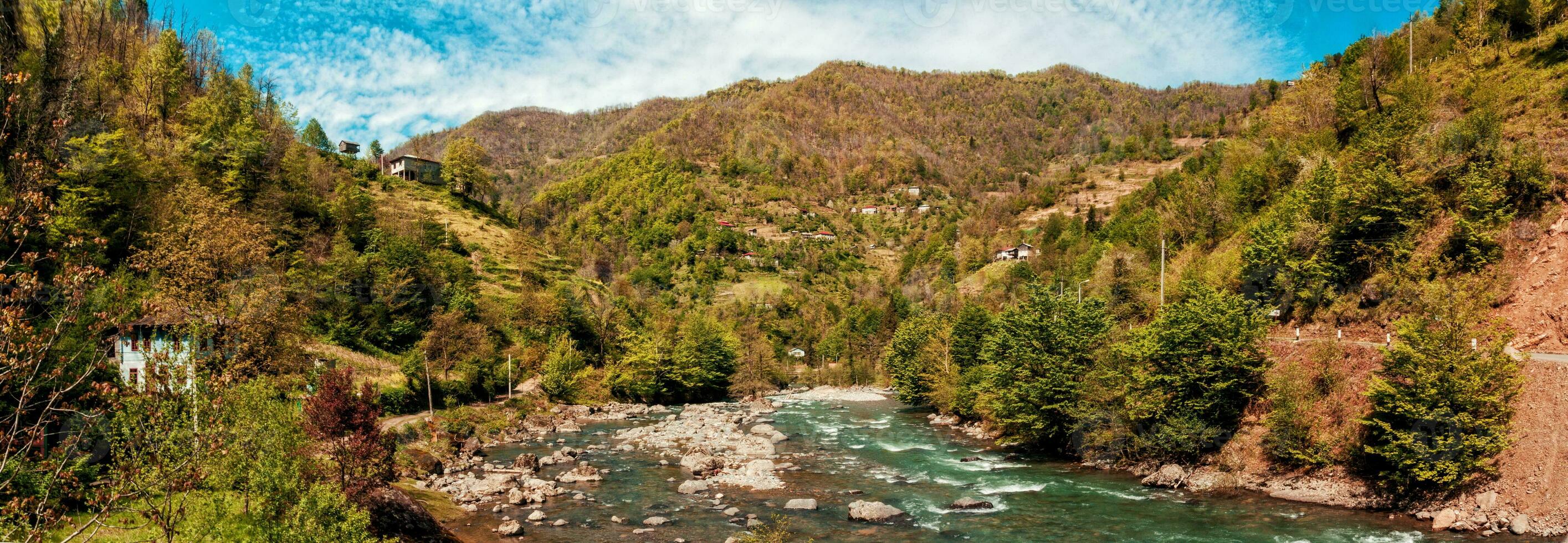 paisaje en el montañas, ajara, georgia.caucaso foto