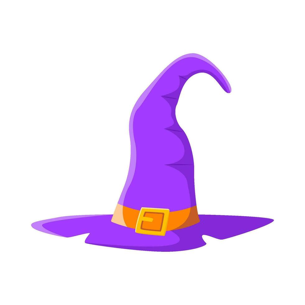 spooky hat witch illustration vector