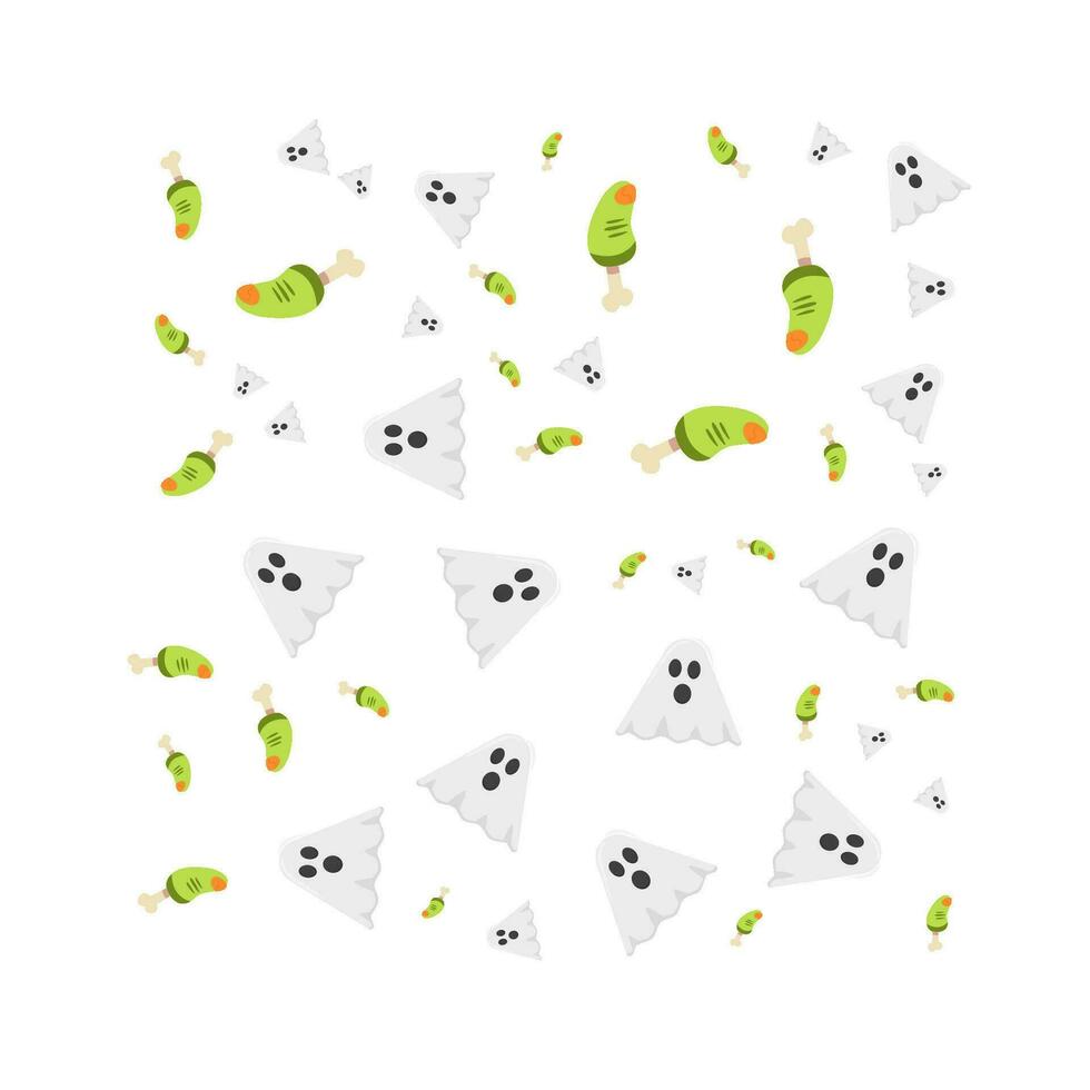spooky halloween pattern illustration vector