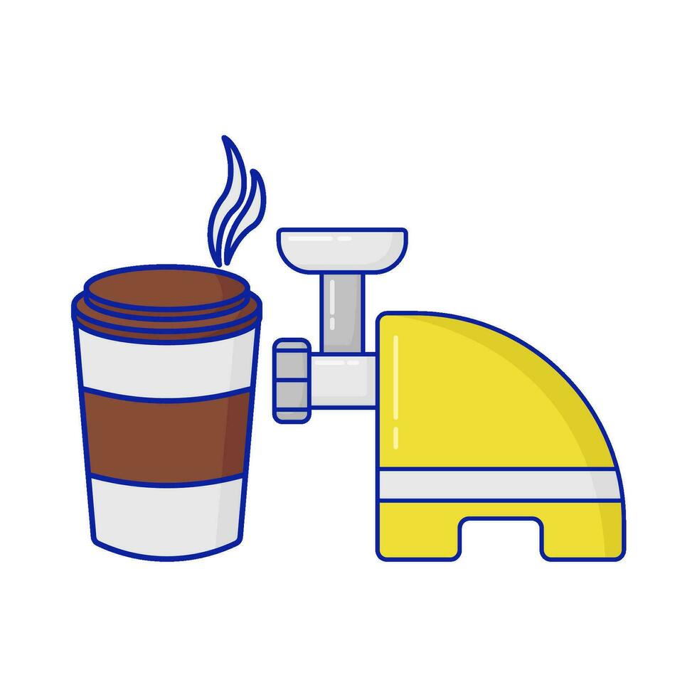 grindr coffee drink with cup coffee drink illustration vector