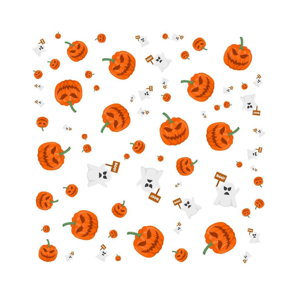 spooky halloween pattern illustration vector