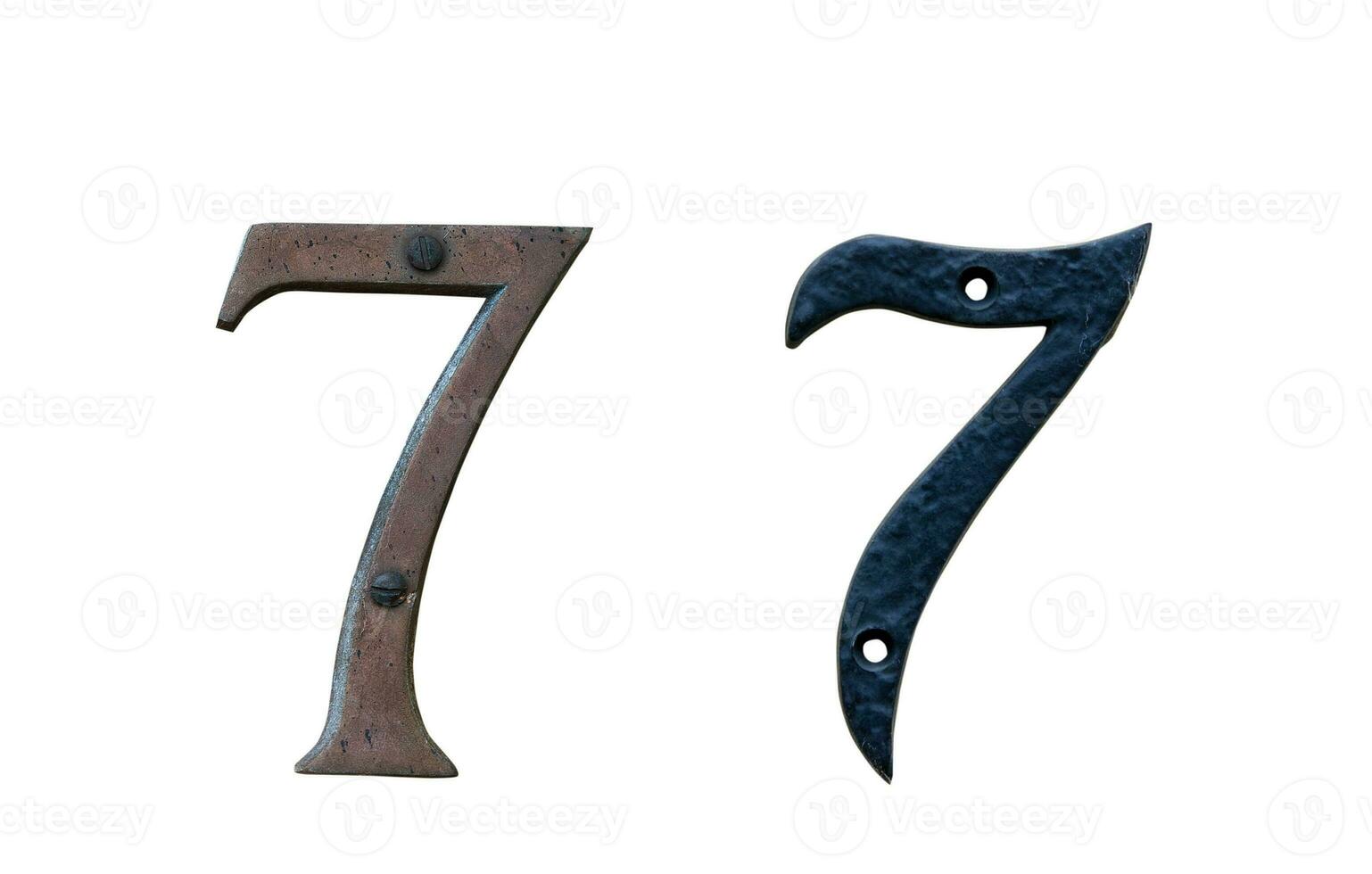 Old house number signs photo