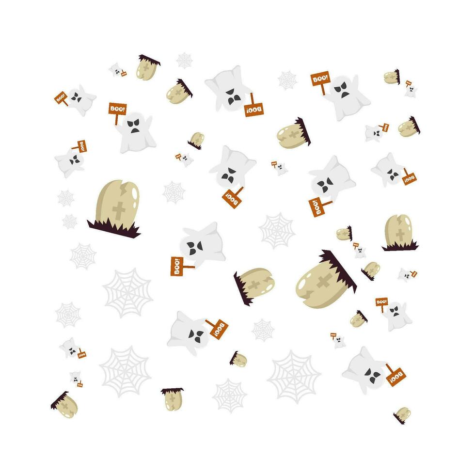 spooky halloween pattern illustration vector