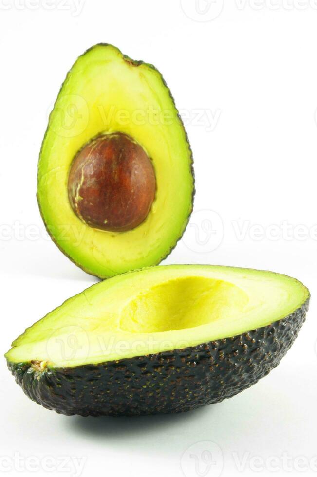 fresh avocado on white photo