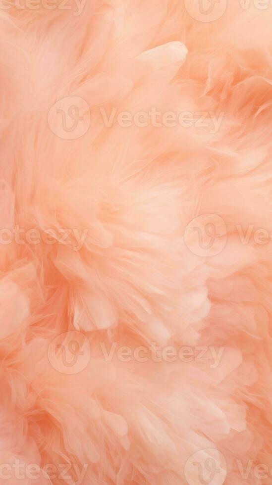 AI generated Abstract Elegance in Flowing Peach Fuzz Fabric Drapery. photo