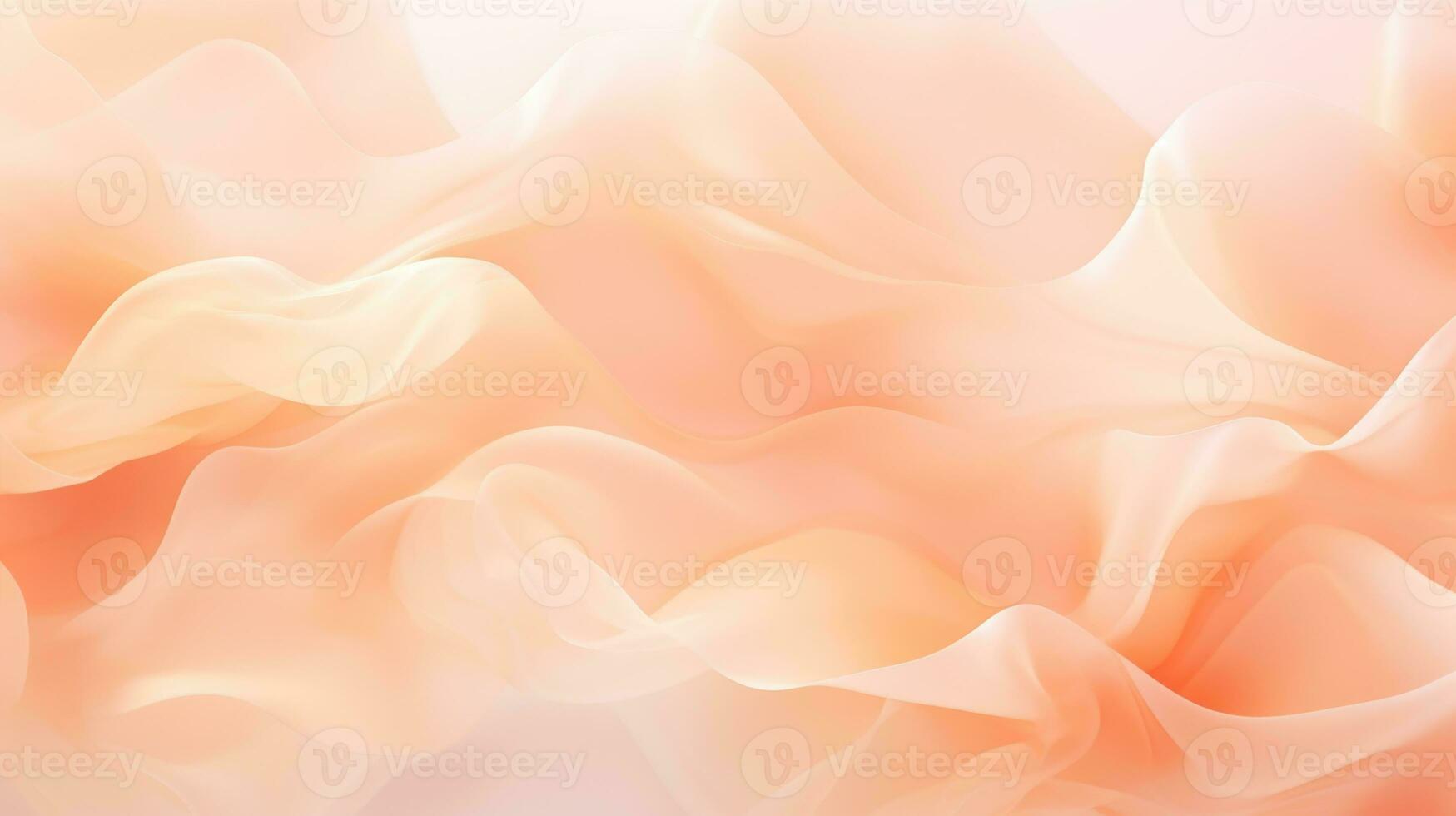 AI generated Abstract Silk Drapery in Peach Fuzz, Color of Elegance. photo