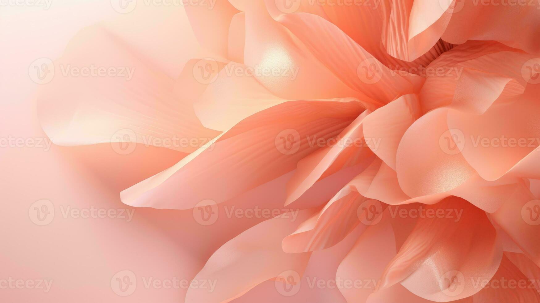 AI generated Abstract Elegance in Flowing Peach Fuzz Fabric Drapery. photo