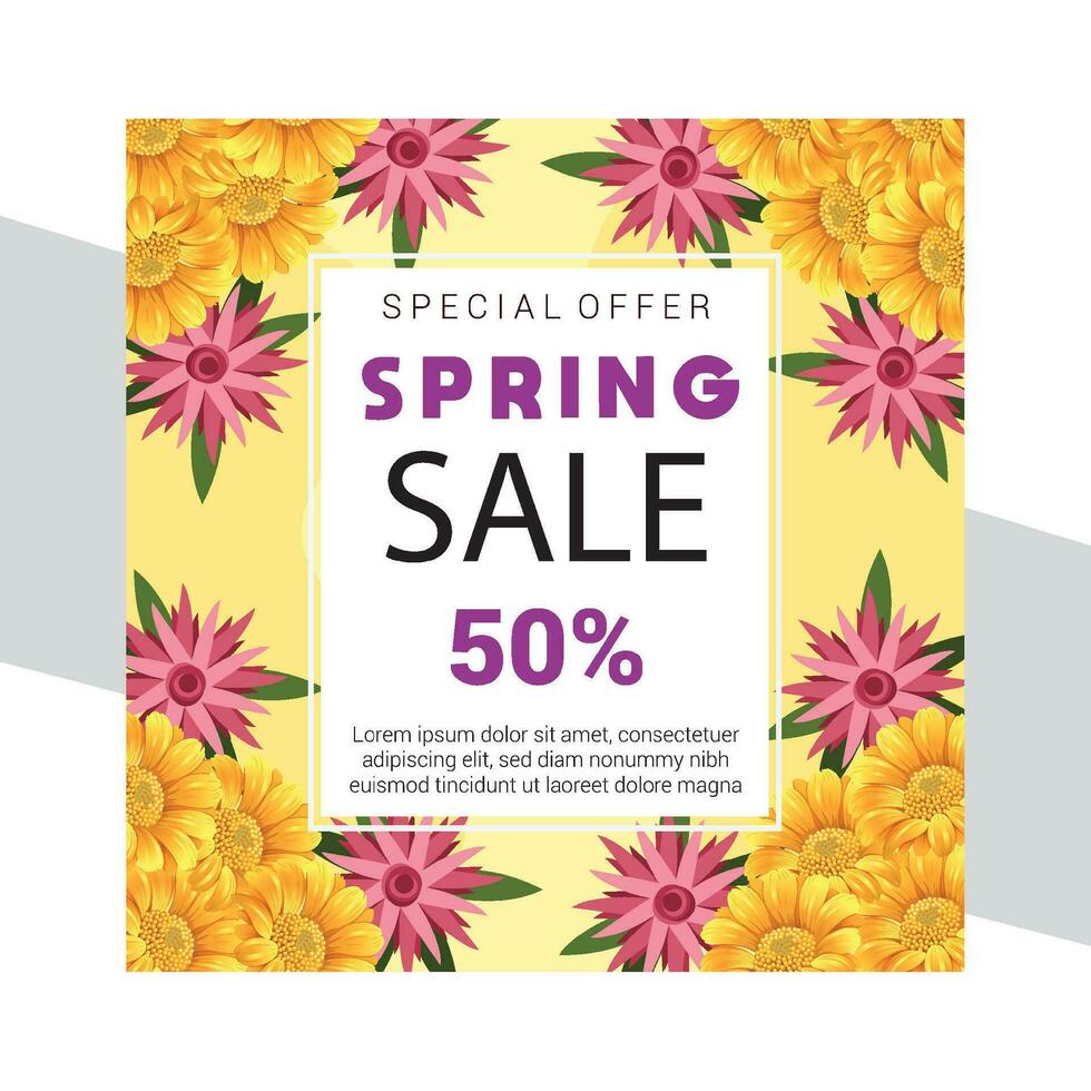 spring sale design template vector