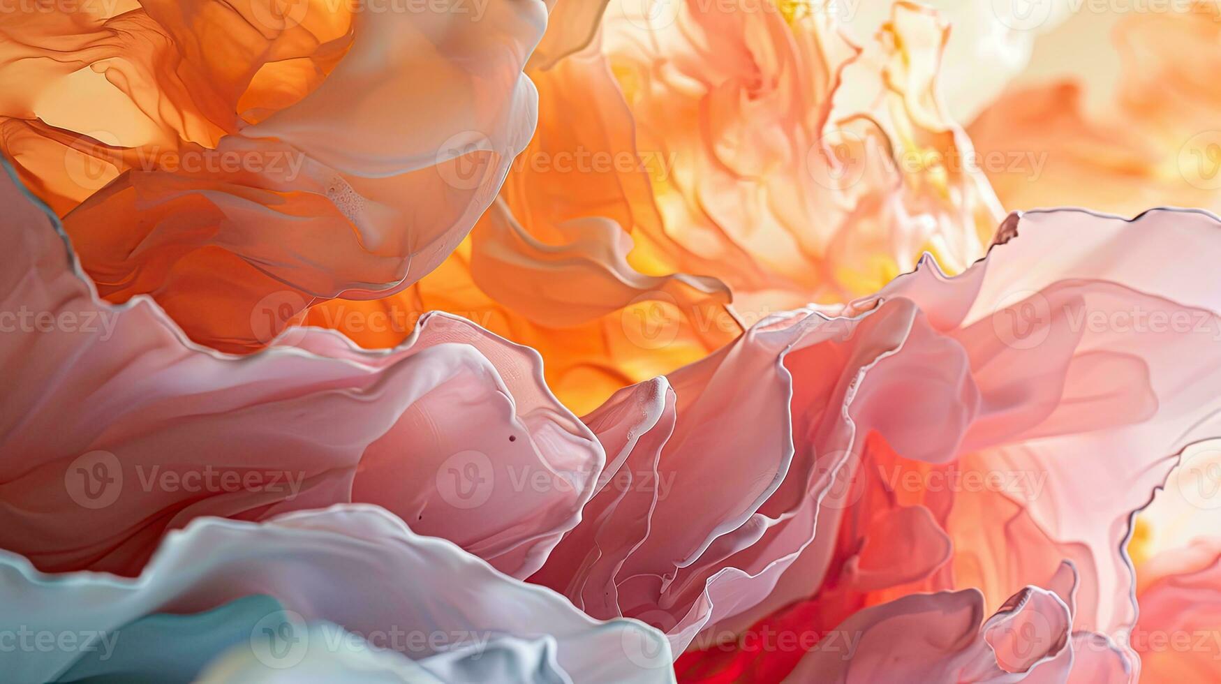 AI generated Abstract Peach Fuzz Silk Fabric Flowing Texture Design 2024 photo