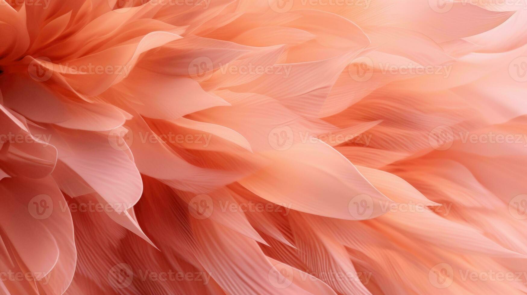 AI generated Abstract Elegance in Flowing Peach Fuzz Fabric Drapery. photo