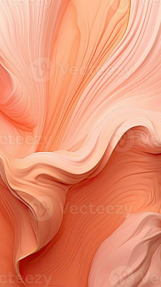 AI generated Abstract Coral Peach Paint Texture Artistic Modern Background. photo