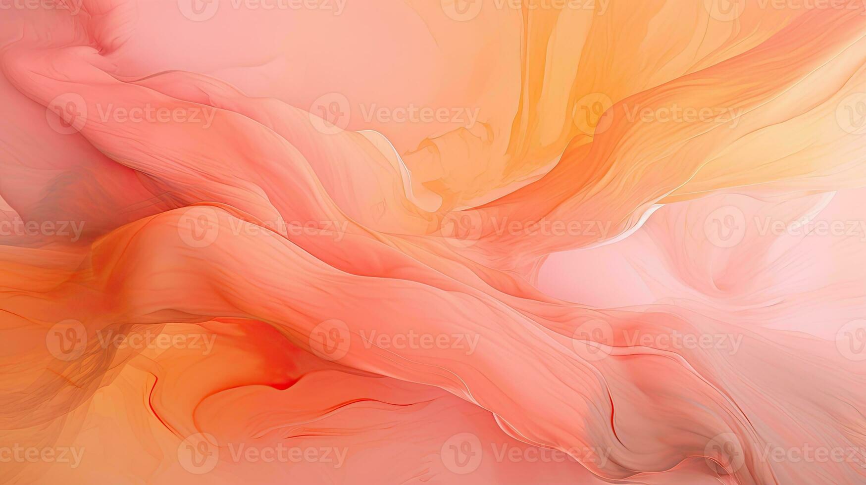 AI generated Abstract Silk Drapery in Peach Fuzz, Color of Elegance. photo