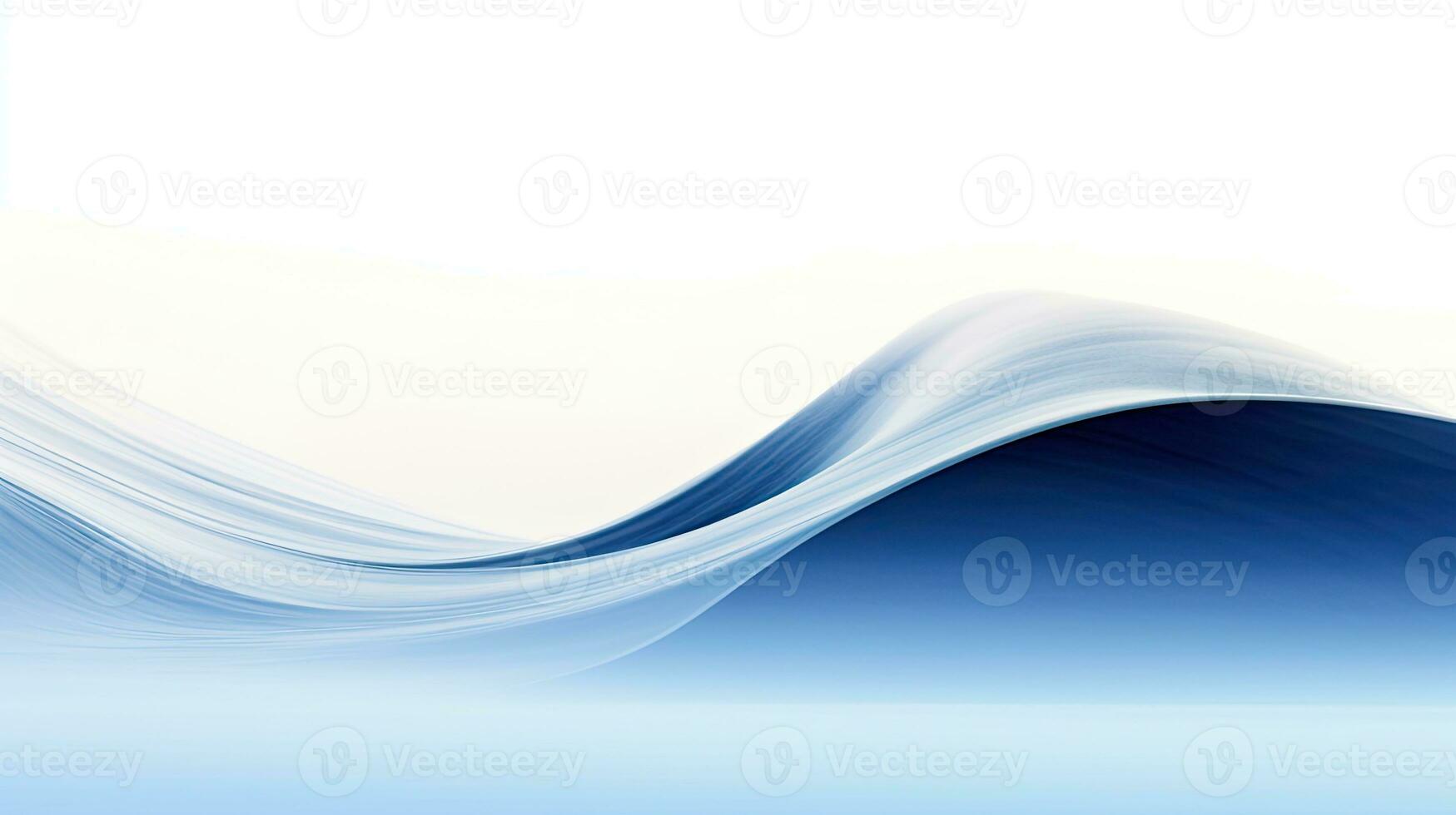 AI generated Serene Blue Water Waves in Minimalistic Pure Aesthetic photo