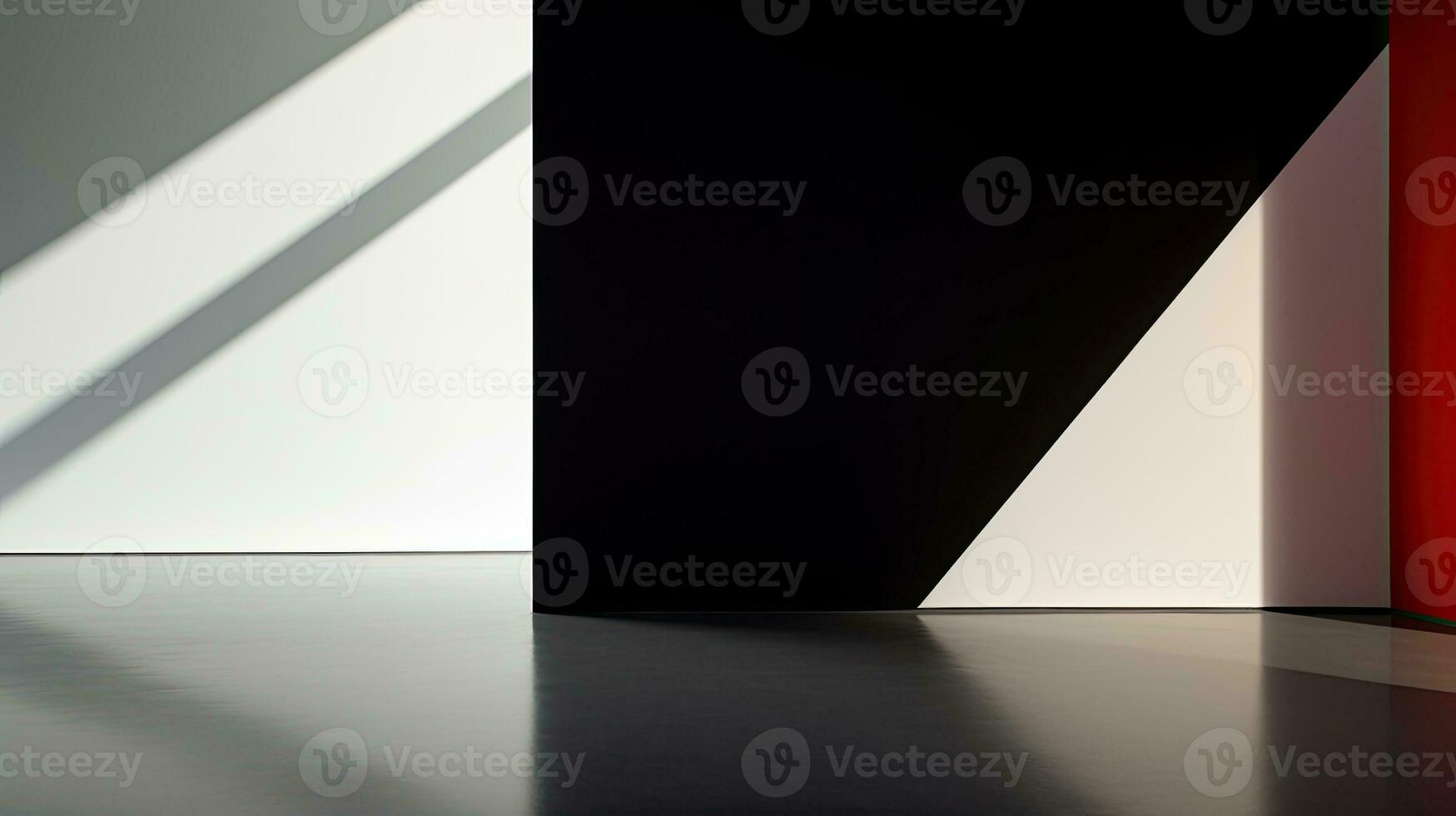 AI generated Contrasting Light and Shadow in Modern Minimalistic Design photo
