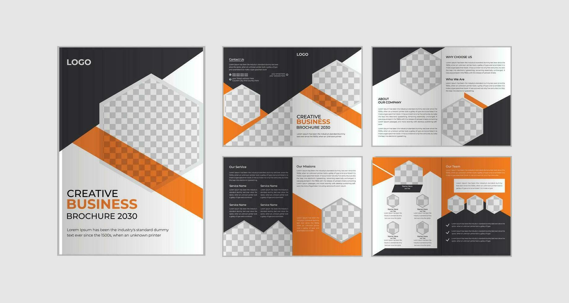 Creative Bifold Business Brochure Template vector