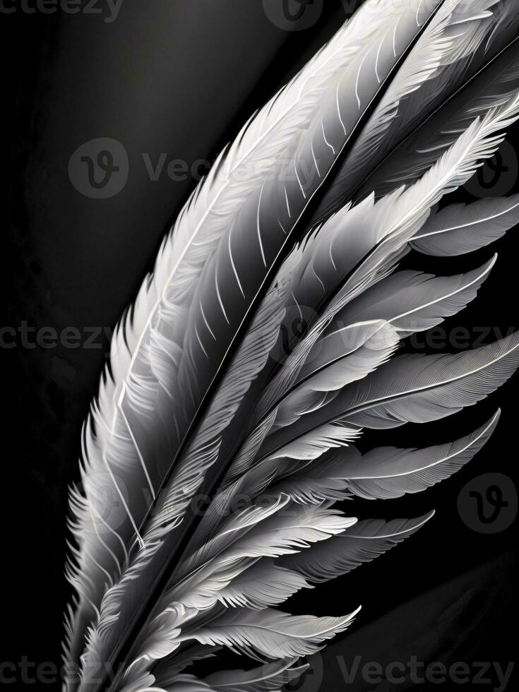 AI generated Elegant Bird Feather photo