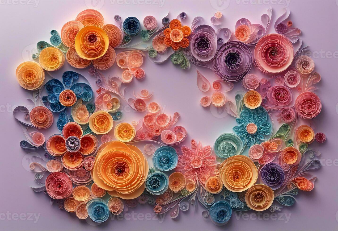 AI generated Beautiful Abstract Papercraft Art photo