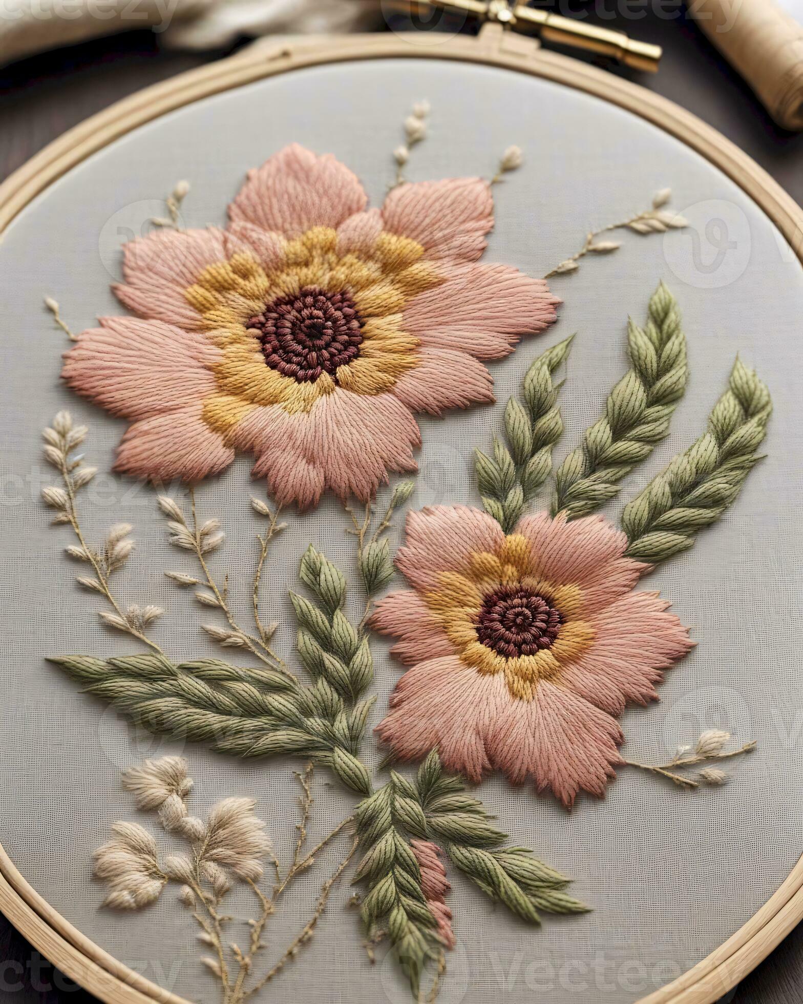 AI generated Embroidery of a Flower 36339761 Stock Photo at