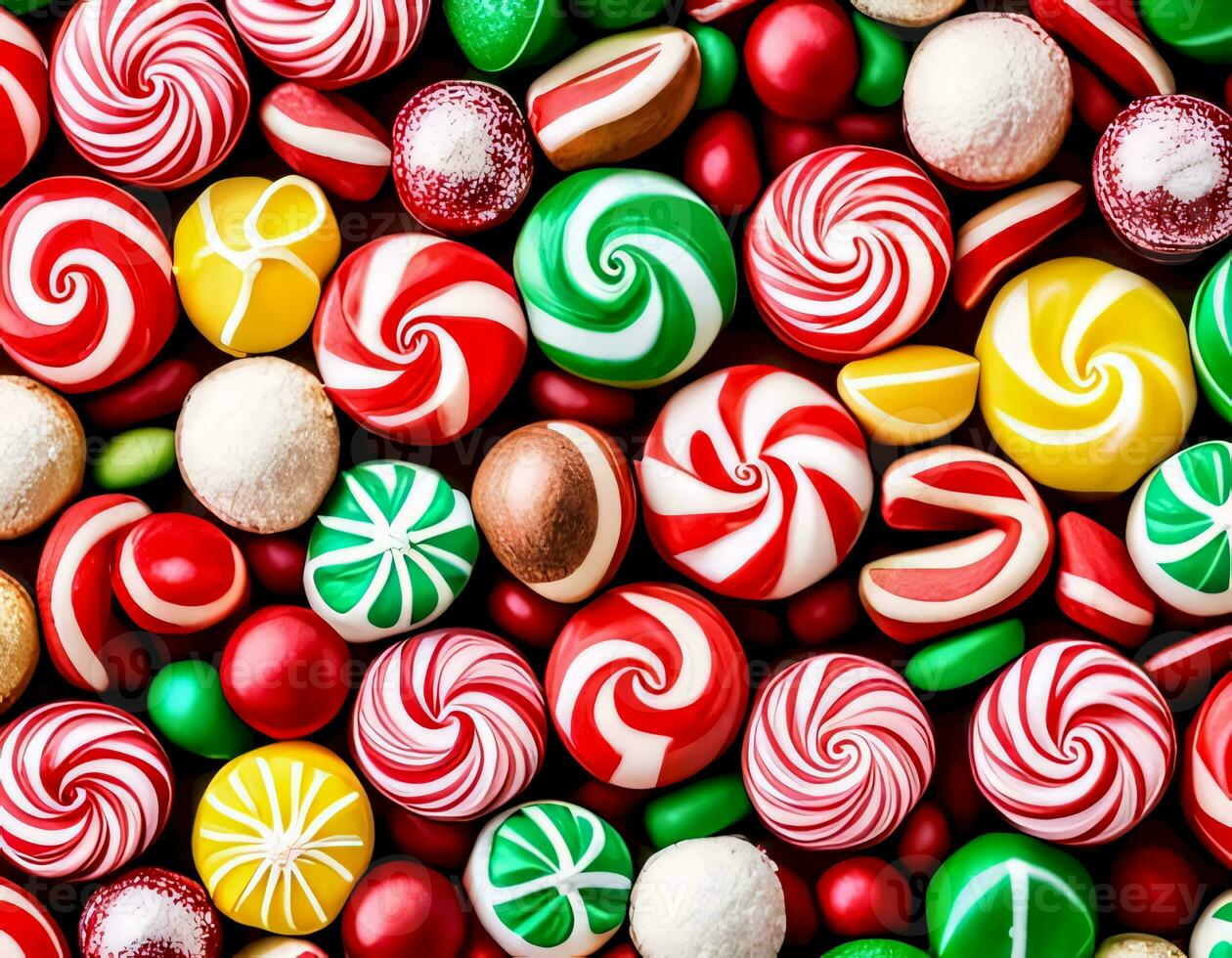 AI generated Festive Array of Candies photo