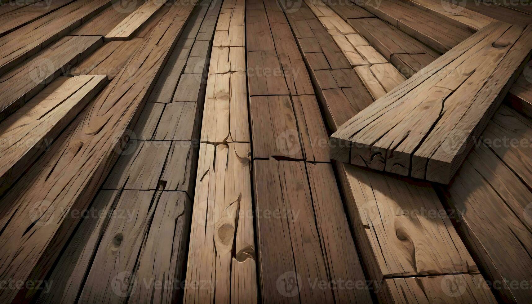 AI generated Aged Wood Planks Texture, Background photo