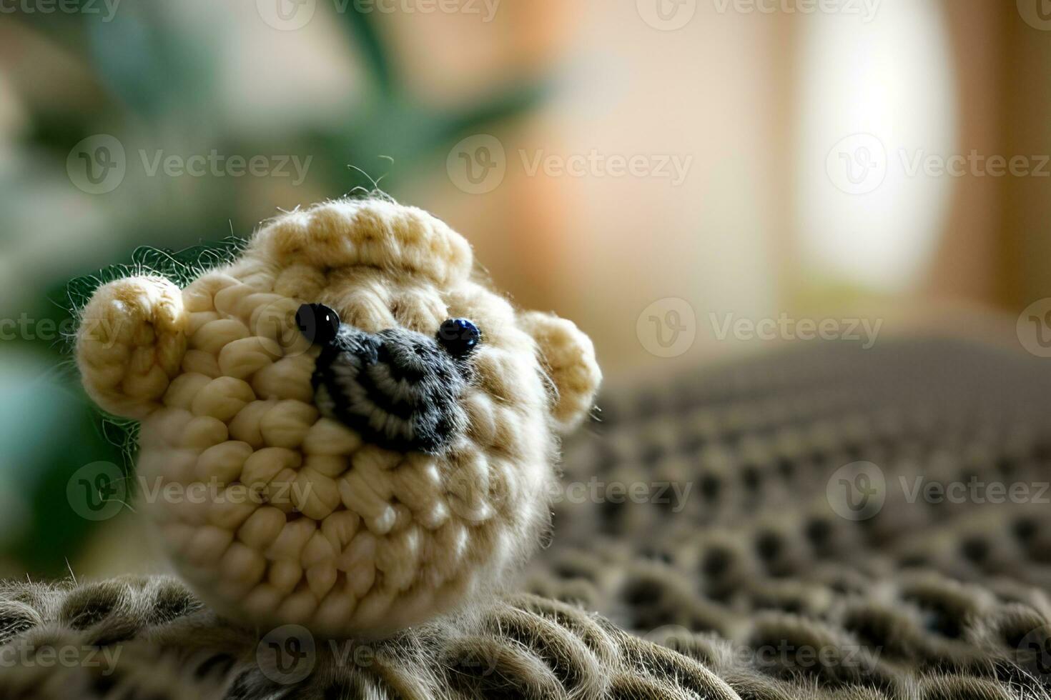 AI generated Handmade Crochet Knitted Toy photo