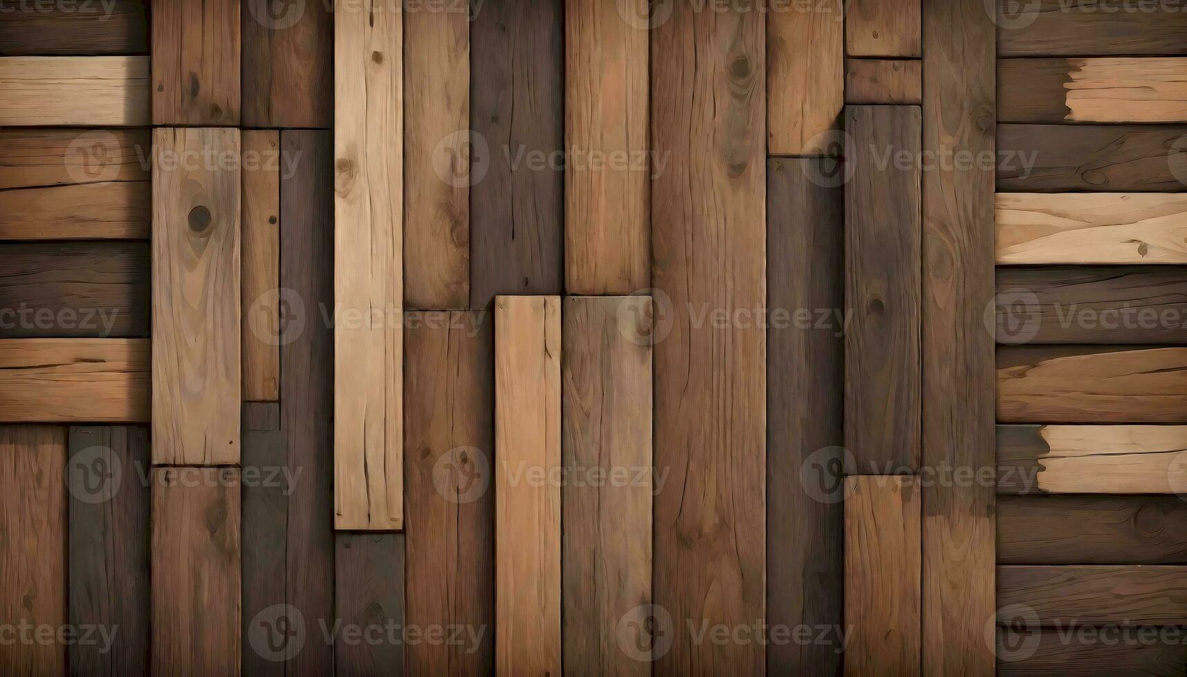 AI generated Aged Wood Planks Texture, Background photo