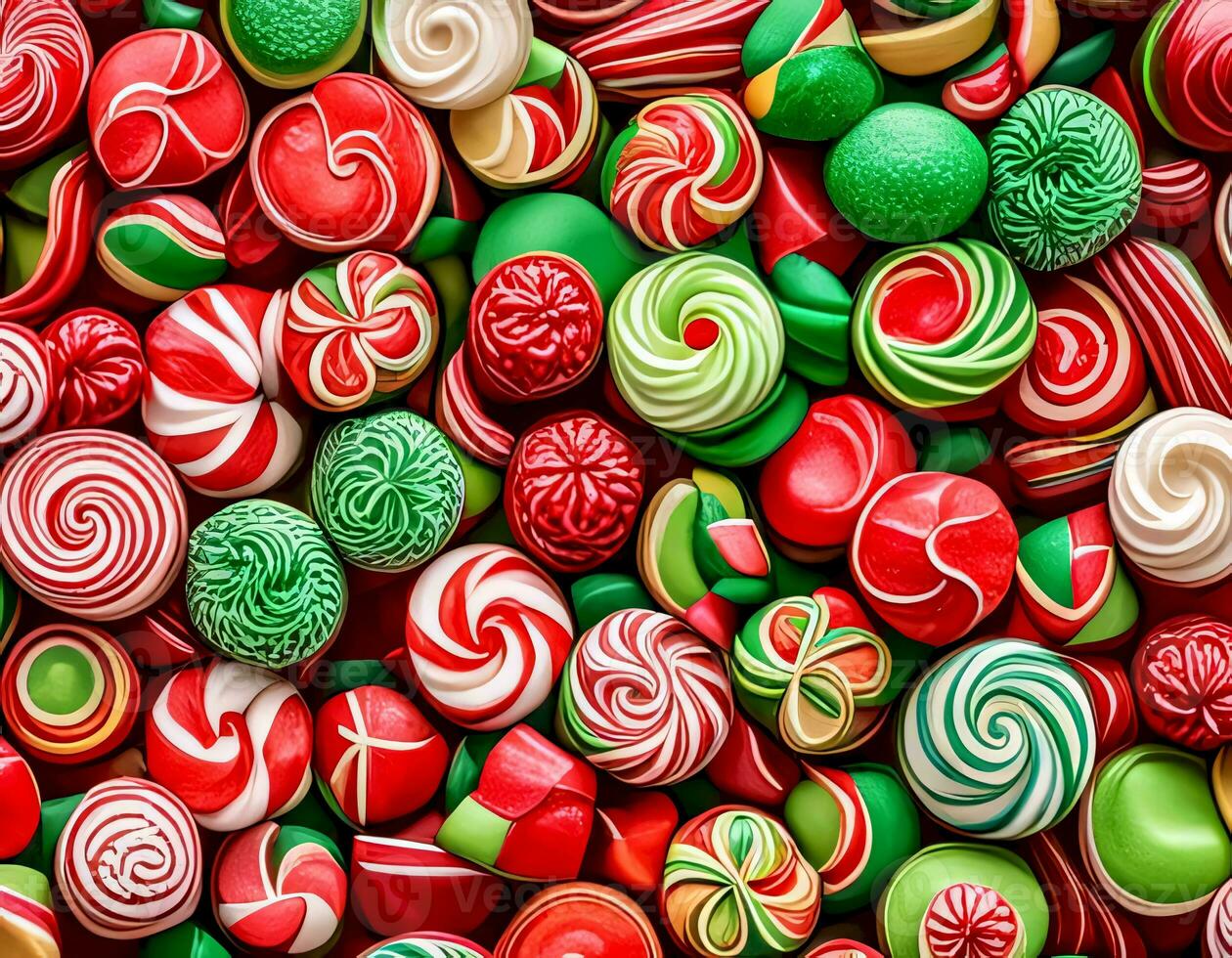AI generated Festive Array of Candies photo