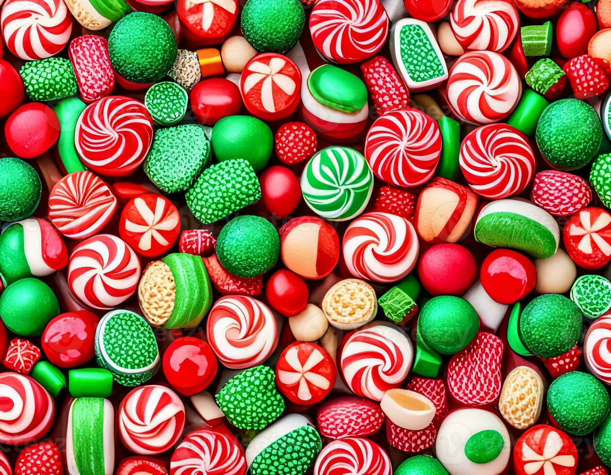 AI generated Festive Array of Candies photo