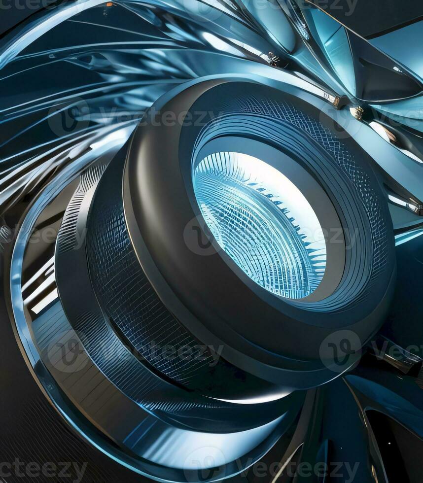 AI generated Metallic Material Macro Shot photo