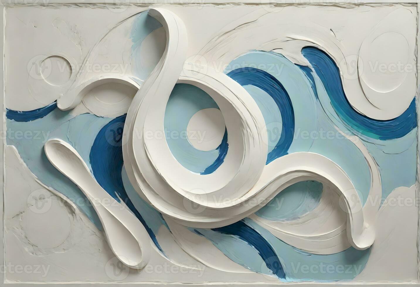 AI generated Layered Fresco Painting in Abstract Style photo