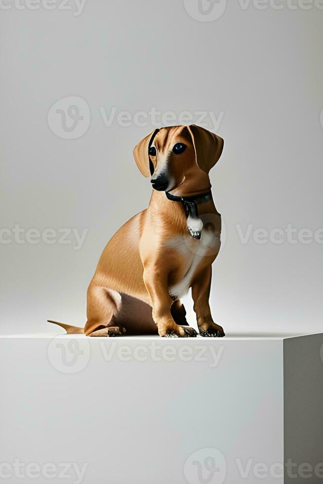 AI generated Origami Dog on Light Background photo