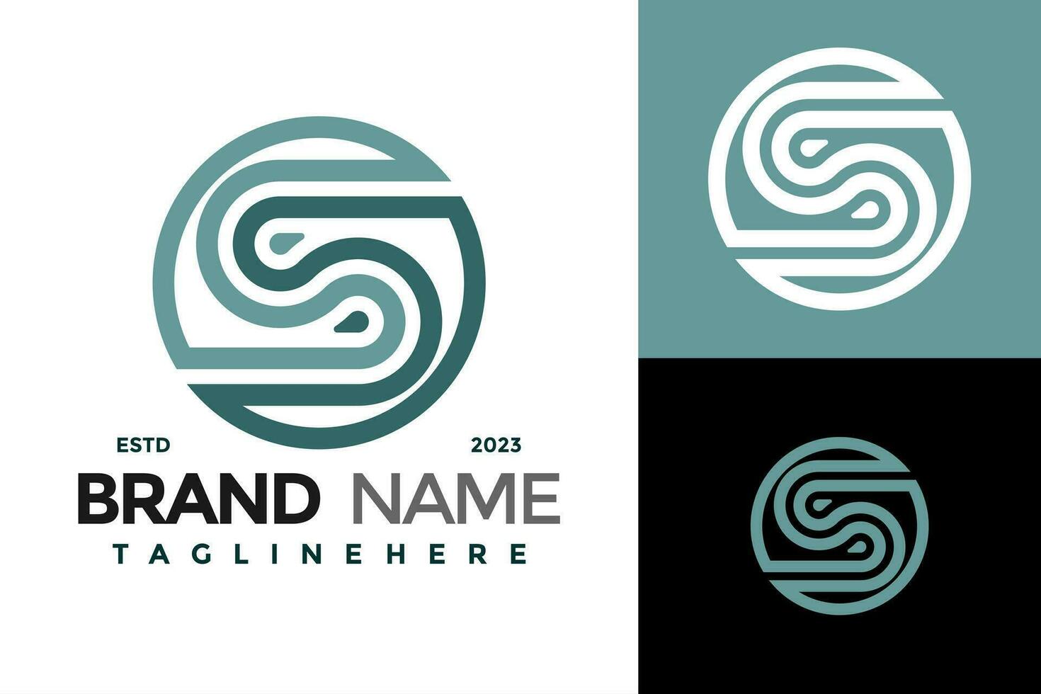 Letter S Lines Stylish Logo design vector symbol icon illustration