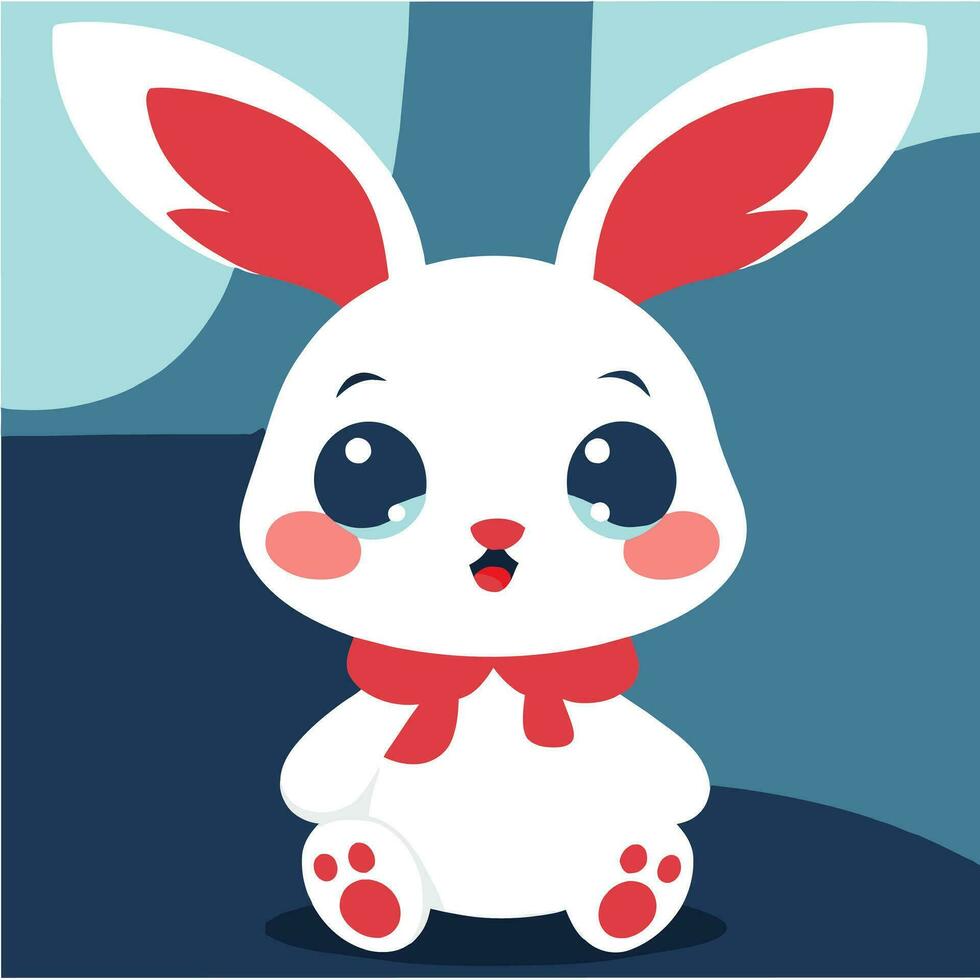 Cute bunny rabbit vector