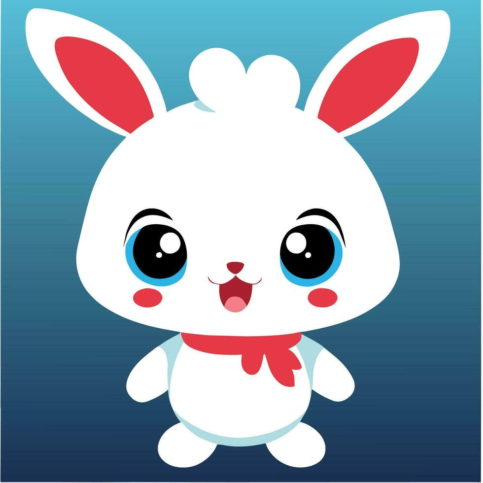 Cute bunny rabbit vector