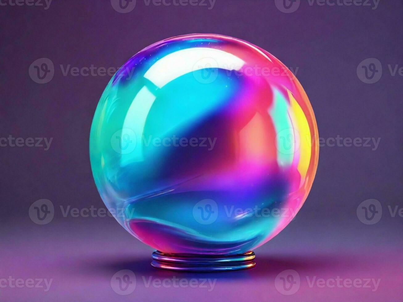 AI generated Bubble abstract 3d render of colorful bubbles abstract background generative ai photo