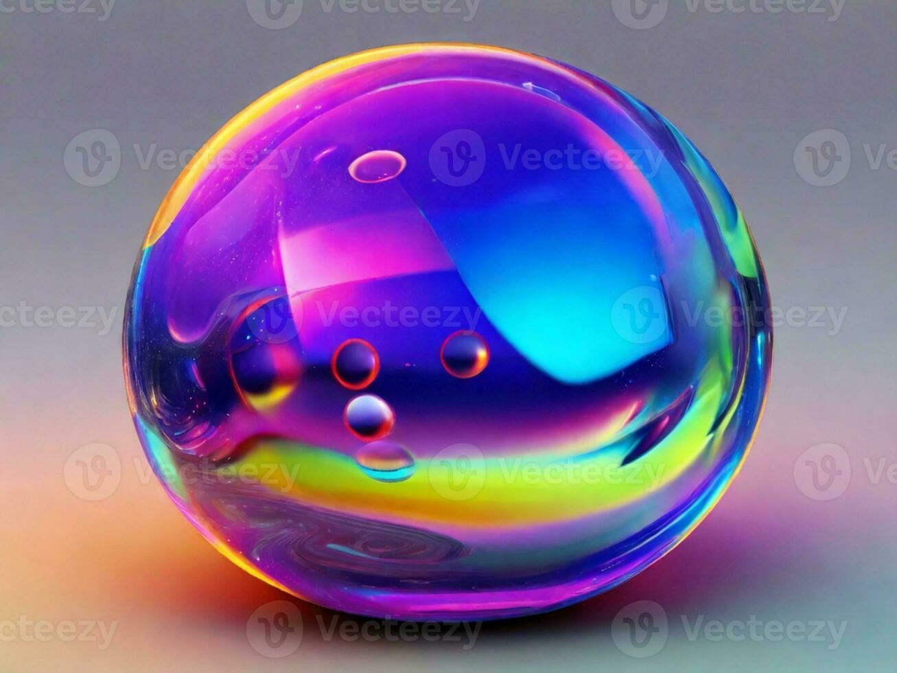 AI generated Bubble abstract 3d render of colorful bubbles abstract background generative ai photo