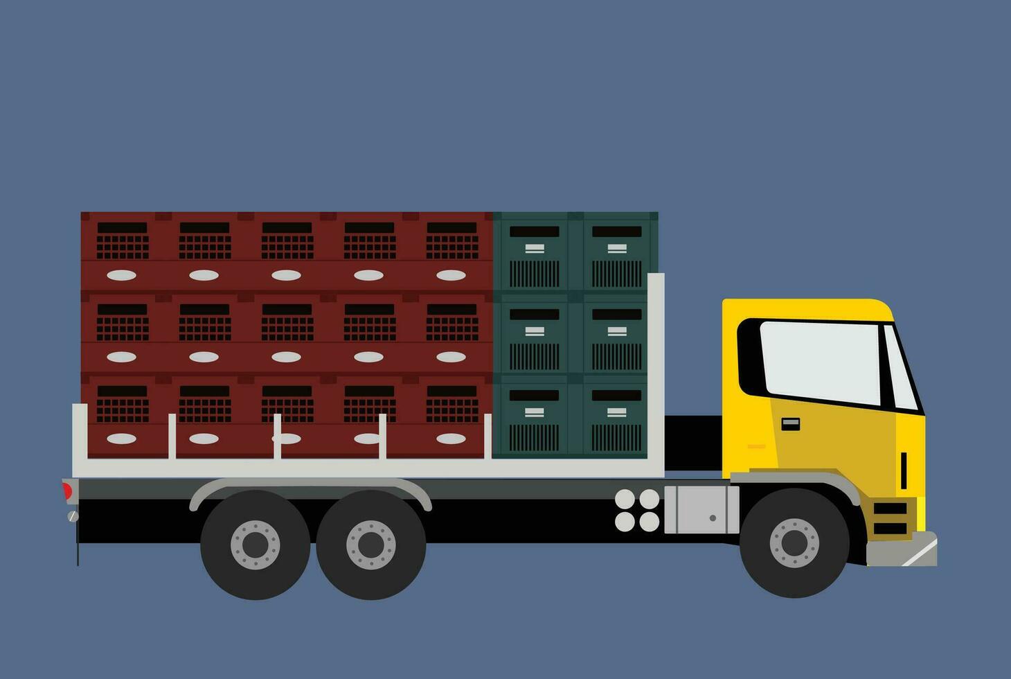 Lorry cargo transport truck vector