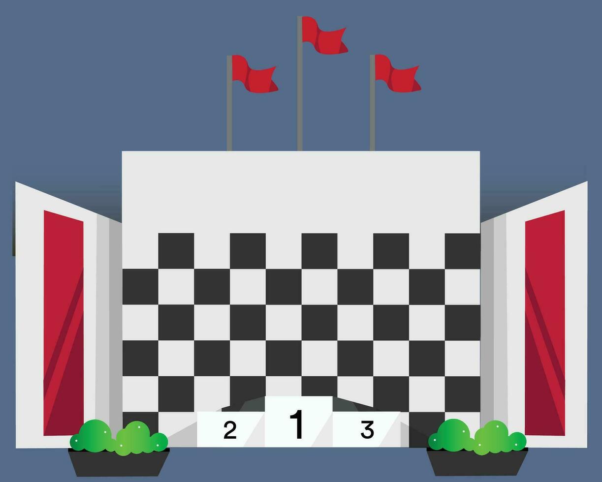 Winner race podium vector